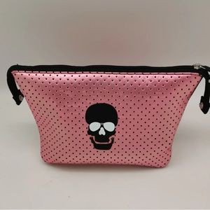 Neoprene skull cosmetic bag